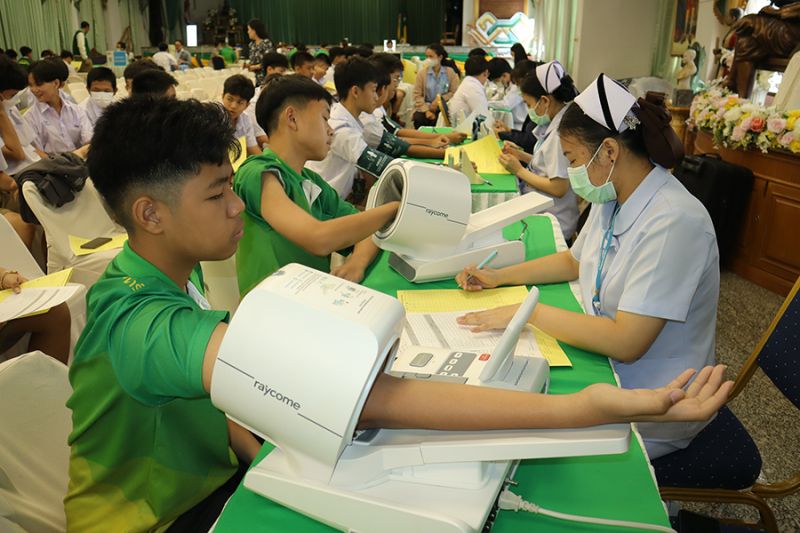 งานอนามัยจัดตรวจสุขภาพประจำปีการศึกษา 2568 ให้แก่นักเรียนระดับชั้นมัธยมศึกษาปีที่ 1-6