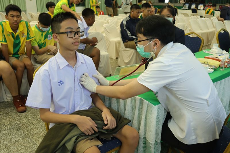 งานอนามัยจัดตรวจสุขภาพประจำปีการศึกษา 2568 ให้แก่นักเรียนระดับชั้นมัธยมศึกษาปีที่ 1-6