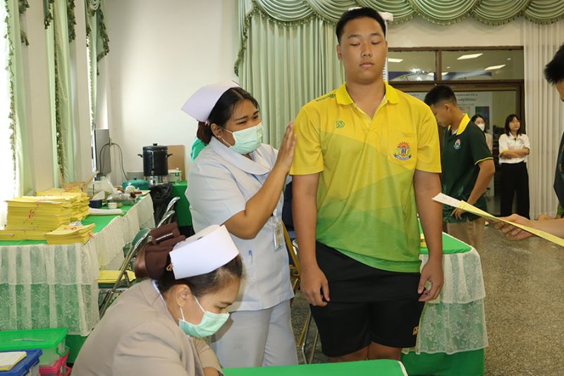 งานอนามัยจัดตรวจสุขภาพประจำปีการศึกษา 2568 ให้แก่นักเรียนระดับชั้นมัธยมศึกษาปีที่ 1-6