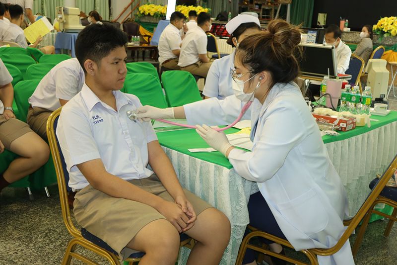 งานอนามัยจัดตรวจสุขภาพประจำปีการศึกษา 2568 ให้แก่นักเรียนระดับชั้นมัธยมศึกษาปีที่ 1-6